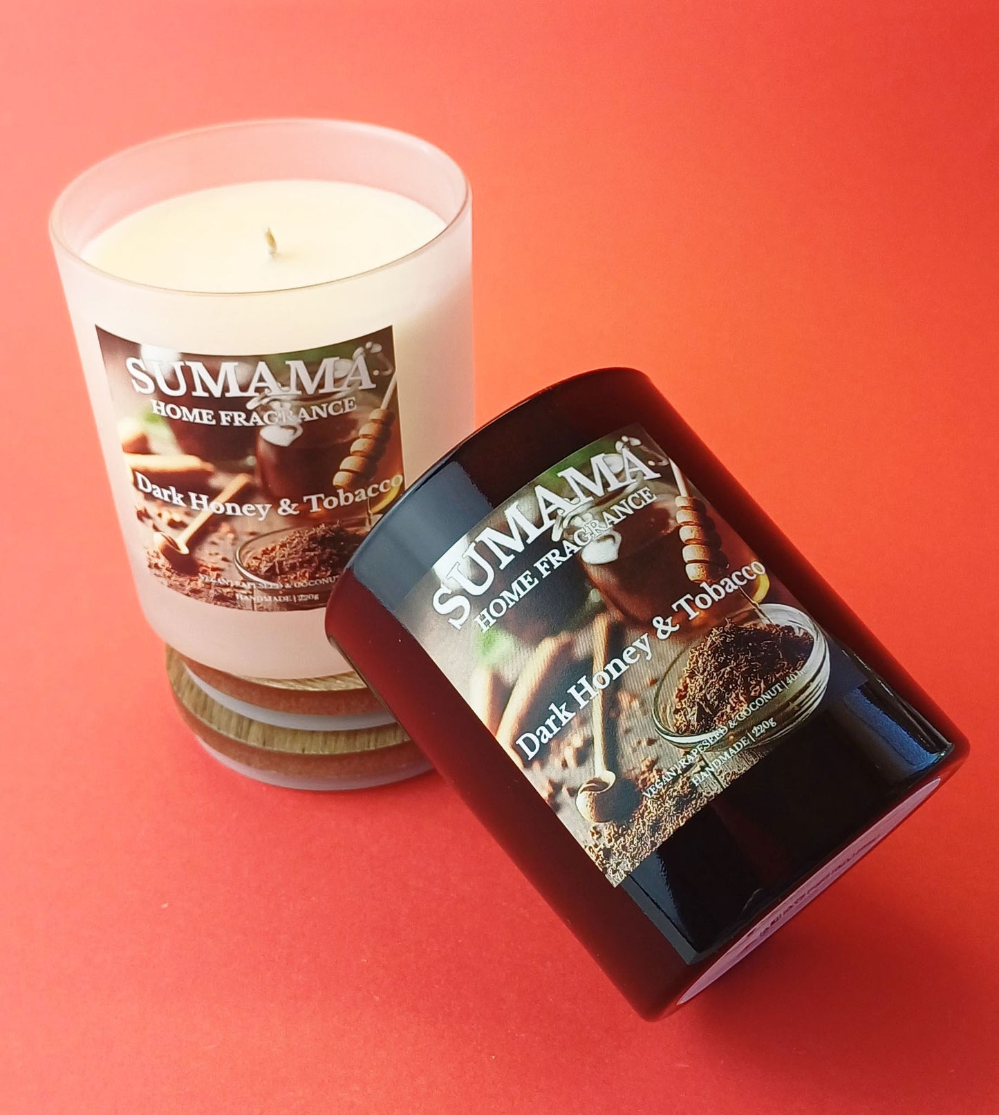 Dark Honey & Tobacco 220g Candle