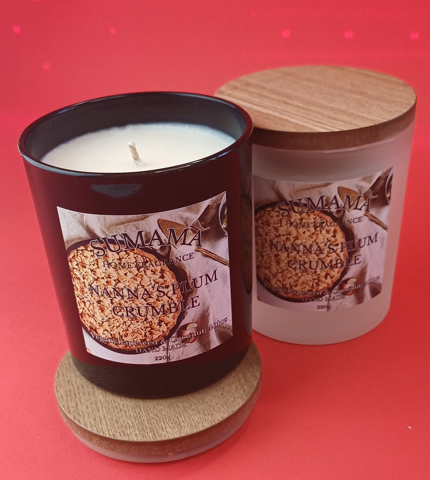 Nanna's Plum Crumble 220g Candle