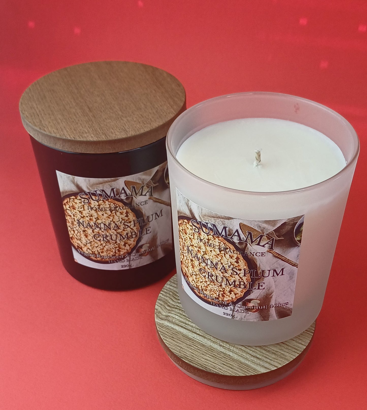 Nanna's Plum Crumble 220g Candle