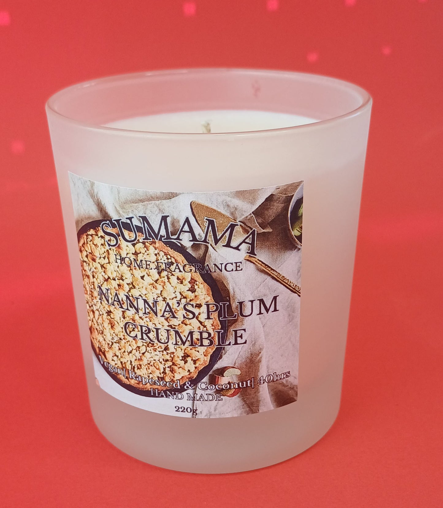 Nanna's Plum Crumble 220g Candle