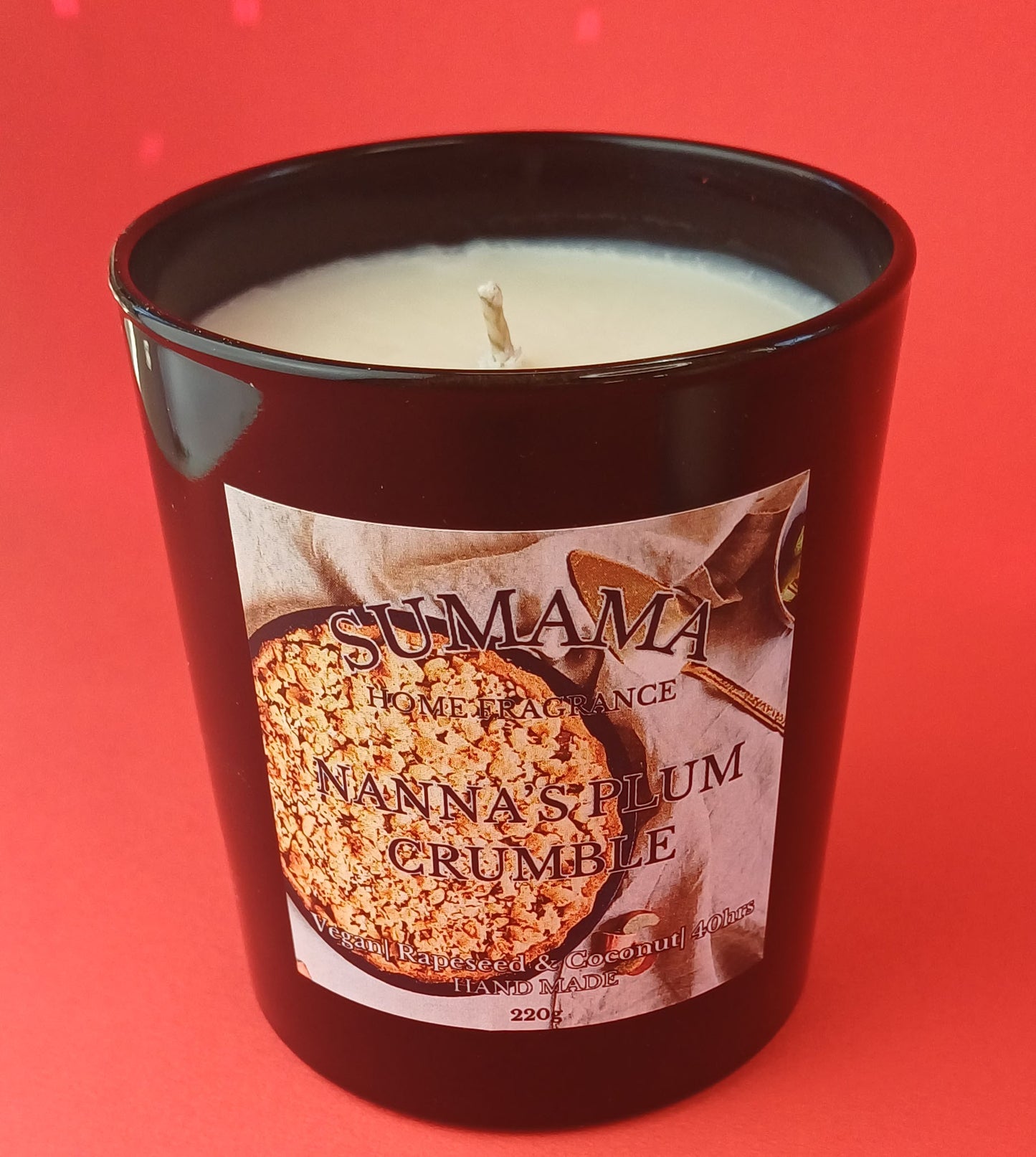 Nanna's Plum Crumble 220g Candle